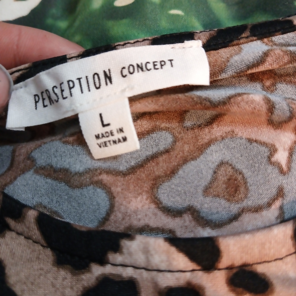 PerSeption Concept Animal Print Blouse